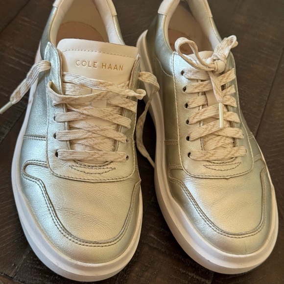 Cole Haan Shoes - Cole Haan Gold Athletic Shoes Sleek Design